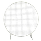 Sturdy Circular Flower Wall / Event Stand 200cm Diameter (White Frame)