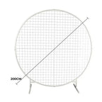Sturdy Circular Flower Wall / Event Stand 200cm Diameter (White Frame)
