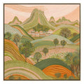 Crimson Horizon Framed Artwork 80cm