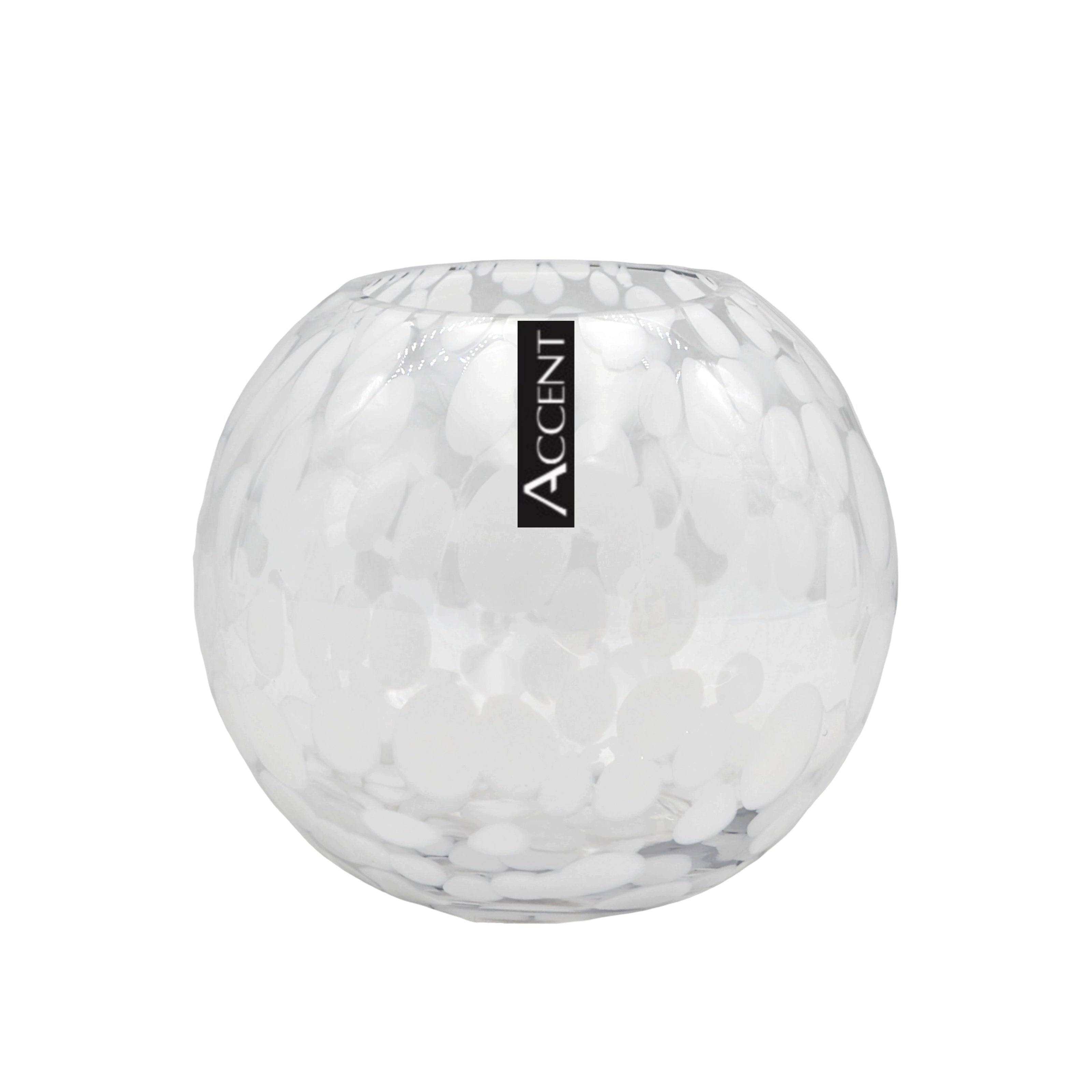 bulk 6 White Speckle Rose Bowl 16cm