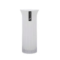 bulk 6 White Flared Ripple Vase 25cm