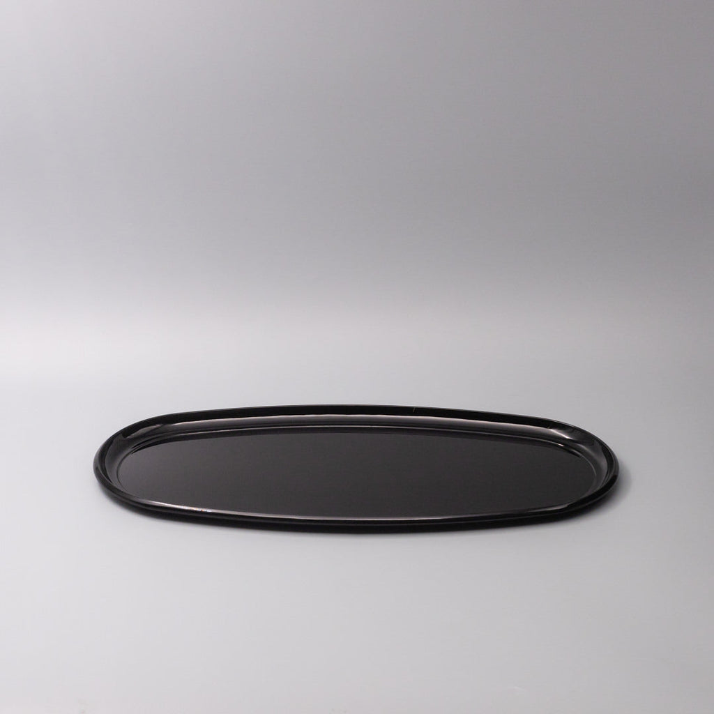 Platter Oval 42.5cm Black Lacquerware Glaze