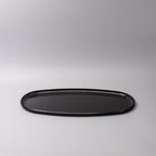 Platter Oval 42.5cm Black Lacquerware Glaze