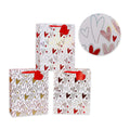 bulk 24 Medium Size Love Heart Gift Bag 3 Asst 23cm