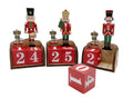 bulk 24 Xmas Nut Cracker Standing Calendar Assort 12cm