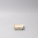 Sauce Dish Square 9cm Natural with Brown Edge