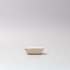 Sauce Dish Square 9cm Natural with Brown Edge