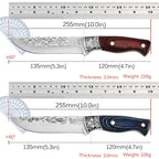 NNEOBA Forged Cleaver Kitchen Chef Knife -  With Cover (2pcs)