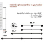 Adjustable Wall-Mounted Clothes Rack (90–180 cm)