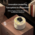 Black Creative Cannon-Shaped Aromatherapy Diffuser with Colorful LED Lights, 280ml Ultrasonic Humidifier, Dual Mist Modes, Desktop Small Air Freshener