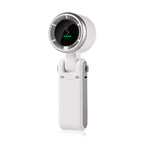 White Portable Handheld Mini Fan - USB Rechargeable Desktop Fan for Outdoor and Indoor Use