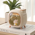 Off White USB Desktop Dual Mist Cute Humidifier with Essential Oil Diffuser, 500ml Large Capacity, Quiet Aromatherapy Machine for Bedroom and Office(without essential oil)