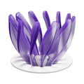 V60 Pour Over Coffee Dripper - Heat Resistant Brew Filter Cone - Purple(White Base)