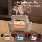 Black 300ml Ultrasonic Aroma Diffuser with Cracked Light Design - Cool Mist Humidifier for Home and Office