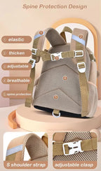 Grey Cat Cute Animal  Kids Backpack - Lightweight Toddler School Bag - Soft 3D Cartoon Daypack for Kindergarten & Childcare- Boys Girls Ages 3-6