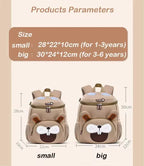 Grey Cat Cute Animal  Kids Backpack - Lightweight Toddler School Bag - Soft 3D Cartoon Daypack for Kindergarten & Childcare- Boys Girls Ages 3-6