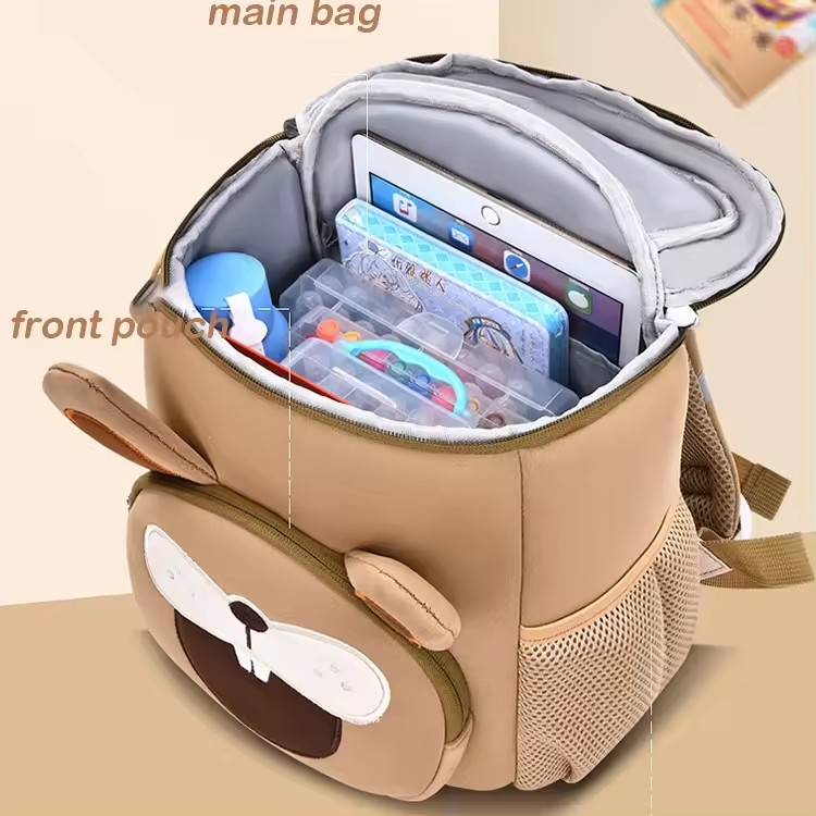 Yellow Tiger Cute Animal  Kids Backpack - Lightweight Toddler School Bag - Soft 3D Cartoon Daypack for Kindergarten & Childcare- Boys Girls Ages 3-6