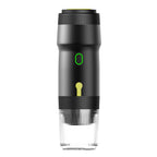 Black 3-in-1 Portable Electric Espresso Maker - Rechargeable Travel Coffee Machine for Capsules & Ground Coffee