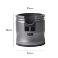 Dark Grey Round Professional Aluminum Espresso Tamping Station - Adjustable Portafilter Holder Stand