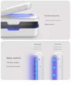 White 2-in-1 UV Sterilizer Box & Detachable Wand - For Phone, Jewelry, Masks