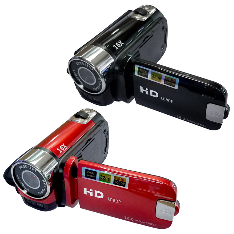 Red Capture Life's Moments: HD 1080P Digital Camcorder - 16MP Photos, 16X Digital Zoom, 2.7 LCD Screen"