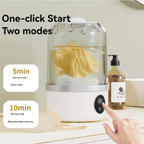 Blue Portable Mini Washing Machine - Rechargeable USB-C Electric Washer for Travel, Delicates & Socks