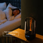 Creative Retro Flame Essential Oil Diffuser - Portable Humidifier for Office, Bedroom & Camping