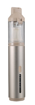 Portable Cordless Handheld Vacuum Cleaner - 16000Pa Suction, 3x2000mAh Battery, Multiple Attachments(Gold)