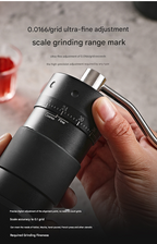 Grey Premium 7-Star Manual Coffee Grinder - Portable Bean Mil(R50pro)
