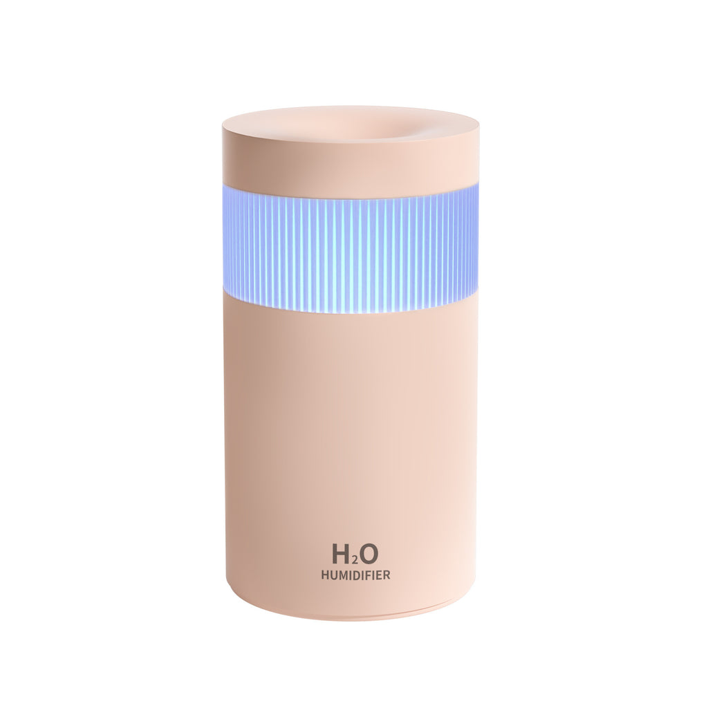 2-Piece Pink Mini Desktop Humidifier - Portable Mist Maker for Home and Car Use
