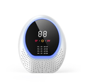 White Rechargeable Ozone & UV-C Air Purifier with Remote - Portable Odor Eliminator for Home, Pets & Closets