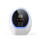 White Rechargeable Ozone & UV-C Air Purifier with Remote - Portable Odor Eliminator for Home, Pets & Closets