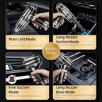 Silver-gray Multi-Functional Cordless Handheld Vacuum Cleaner - Powerful Blower & Inflator for Car and Home