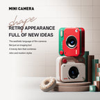Green Retro Mini Digital Camera Keychain - 48MP Portable Pocket Camcorder with 1080p HD Video