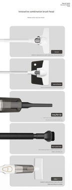 Cordless 2-in-1 Handheld & Stick Vacuum Cleaner with Detachable Water Tank & Dust Mite Remover(black)