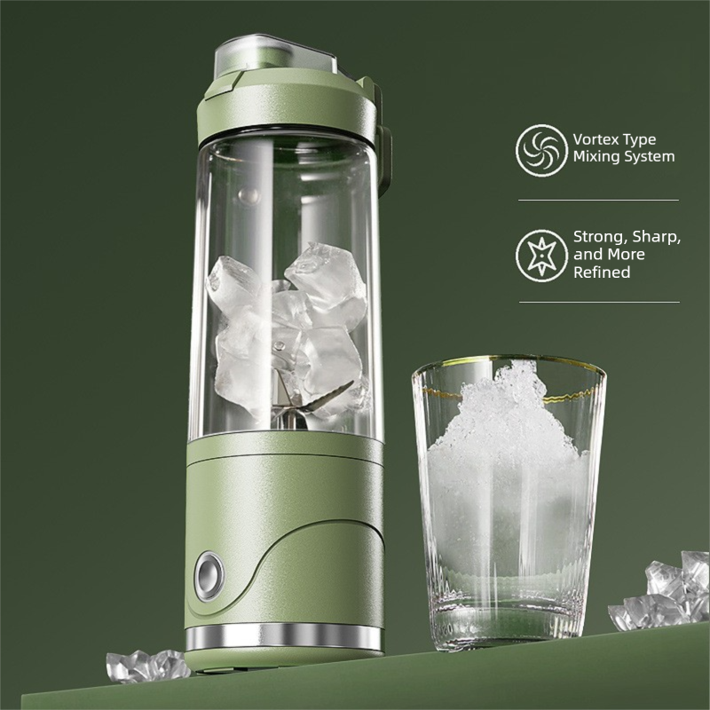 Black Portable Automatic Rechargeable Blender Wireless Juicer Mini Ice Crusher for Smoothies & Shakes