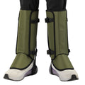 Green Outdoor Waterproof Leg Gaiters - Anti-Snake Bite & Scratch Protection Boot Covers - Breathable Nylon Oxford Leg Guards for Hiking Camping