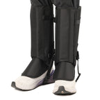 Black Outdoor Waterproof Leg Gaiters - Anti-Snake Bite & Scratch Protection Boot Covers - Breathable Nylon Oxford Leg Guards for Hiking Camping