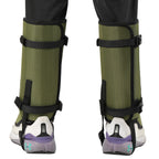 Black Outdoor Waterproof Leg Gaiters - Anti-Snake Bite & Scratch Protection Boot Covers - Breathable Nylon Oxford Leg Guards for Hiking Camping
