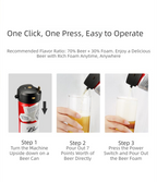 Portable Ultrasonic Beer Foam Maker - Clip-On Canned Beer Dispenser for Creamy Head - Battery Operated Bar Accessory
