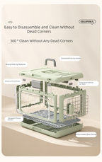 Blue Premium Foldable Pet Carrier Crate - Breathable Aviation Travel Box for Cats & Small Dogs up to 10kg - Portable Car & Flight Transport Case