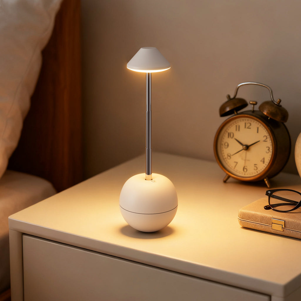 Pink Creative Tumbler LED Night Light - Rechargeable RGB Desk Lamp with Remote Control - Height Adjustable, Brightness Adjustable, Bedside Ambient Light