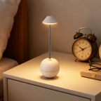 Red Creative Tumbler LED Night Light - Rechargeable RGB Desk Lamp with Remote Control - Height Adjustable, Brightness Adjustable, Bedside Ambient Light