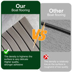 Grey Striped EVA Boat Deck Mat - Waterproof Non-Slip Flooring for Yacht, Boat, and Outdoor Use(2400x450x6mm)