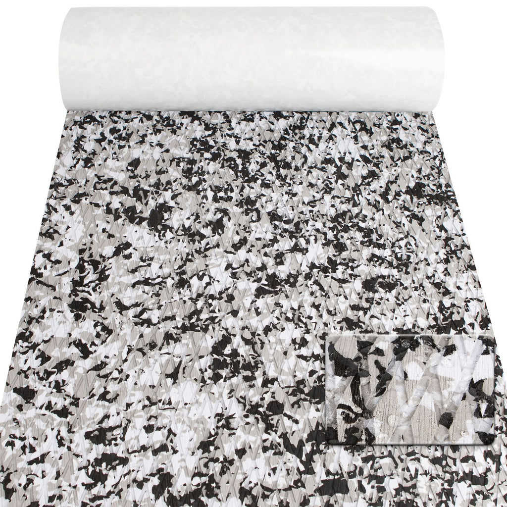 Snow Camouflage EVA Boat Deck Mat - Non-Slip, Waterproof Flooring for Yacht, Boat, and Outdoor Use(2400x300x5mm)