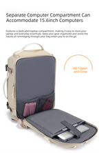 Black Stylish & Spacious Backpack – Lightweight, Expandable Travel & Daily Use Rucksack (31×20×43cm)