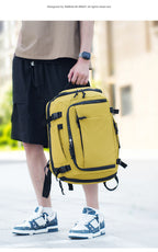 Black Stylish & Spacious Backpack – Lightweight, Expandable Travel & Daily Use Rucksack (31×20×43cm)