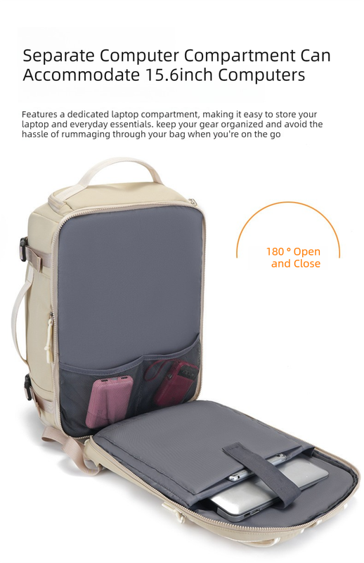 Yellow Stylish & Spacious Backpack – Lightweight, Expandable Travel & Daily Use Rucksack (31×20×43cm)