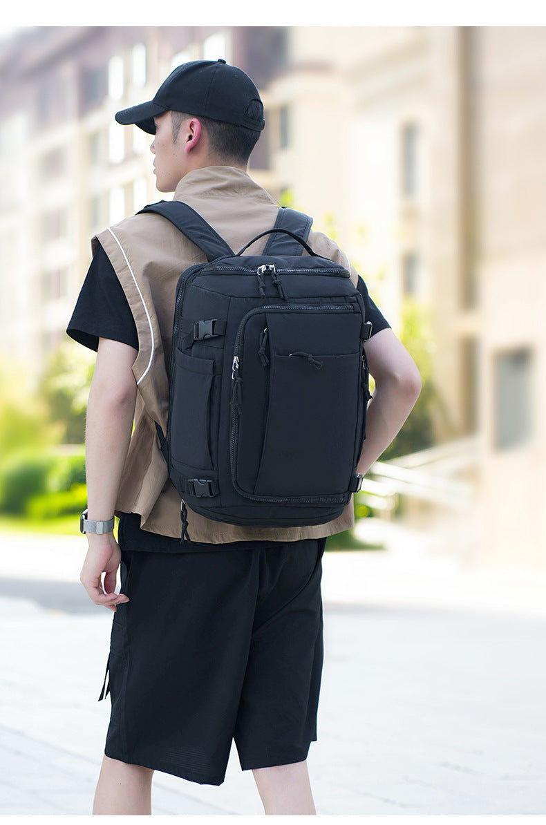 Dark Red Stylish & Spacious Backpack – Lightweight, Expandable Travel & Daily Use Rucksack (31×20×43cm)