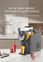 White Compact Home Cold Drink & Ice Cream Maker – Multi-Functional Slush, Milkshake, Coffee, Cocktail & Ice Cream Machine with Auto-Clean Function (AU Plug)